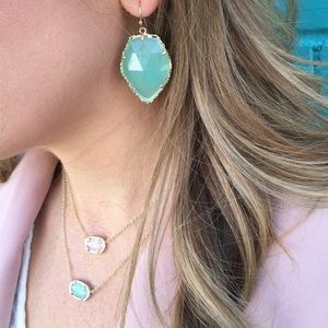NWT Kendra Scott Corley Drop Earrings in a Mint Shade